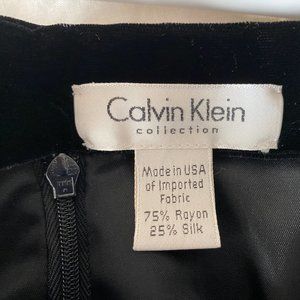 Vintage Calvin Klein A-Line Velvet Skirt